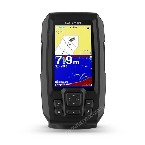 Эхолот Garmin Striker Plus 4 с транцевым трансдьюсером