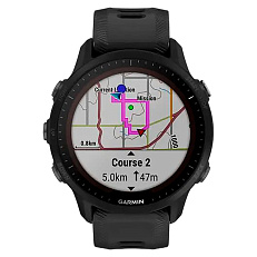 смарт Часы Garmin Forerunner 955 Solar с черным ремешком