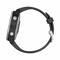 Garmin Fenix 6S Silver Black Band серебристые с черным ремешком