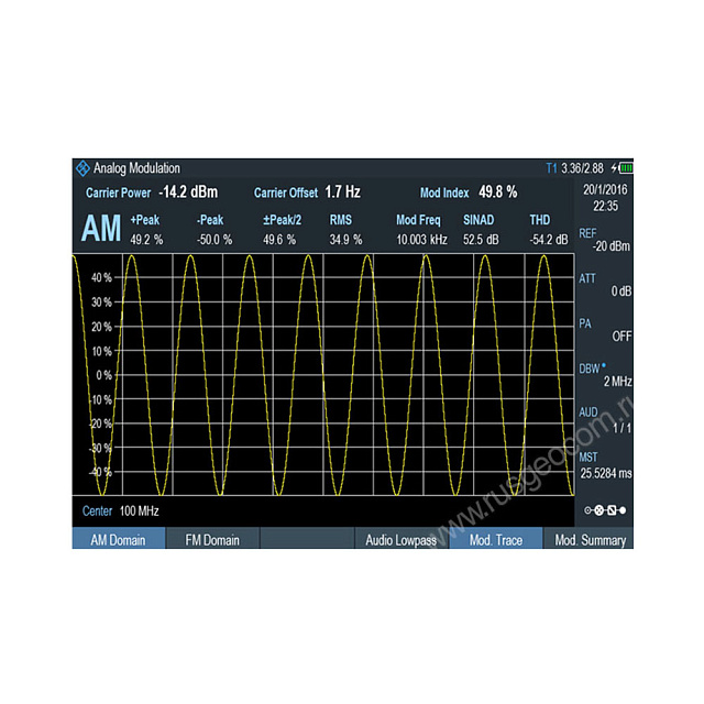 Опция анализа аналоговой модуляции АМ/ЧМ Rohde   Schwarz ZPH-K7